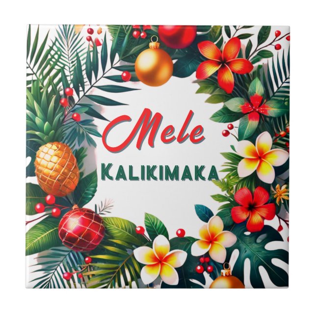 Mele Kalikimaka Kakelplatta (Framsidan)