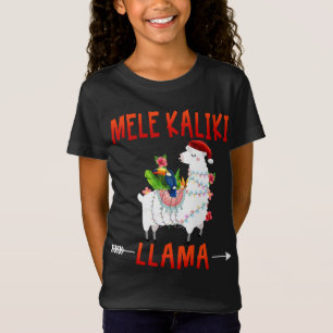 Mele Kalikimaka Kaliki Llama in christmas ljus H T Shirt