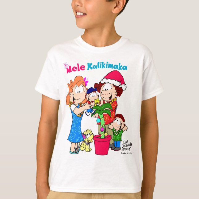 Mele Kalikimaka Keiki (ungar) T-tröja T-shirt (Framsida)