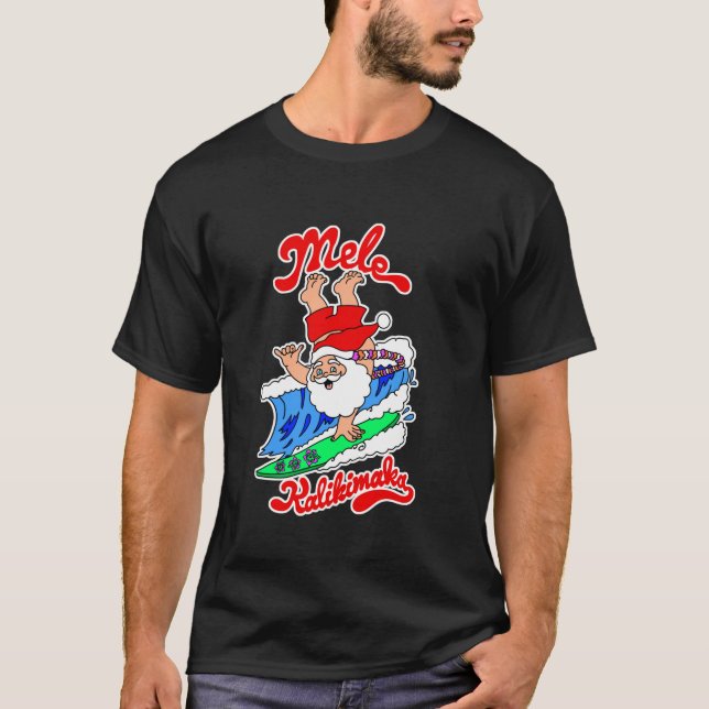 Mele Kalikimaka Långärmad T Shirt Hawaii Christm (Framsida)
