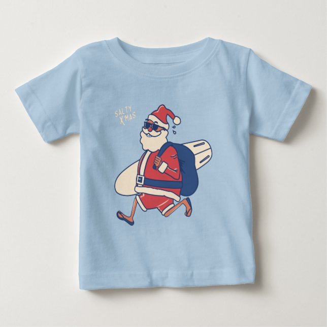 Mele Kalikimaka - Ljuny Santa Hawaiian-jul T Shirt (Framsida)