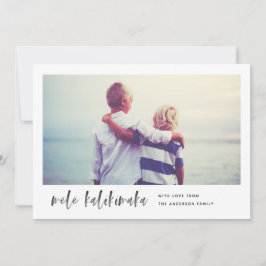 Mele Kalikimaka Modern Minimal Högtid Foto Julkort