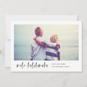 Mele Kalikimaka Modern Minimal Högtid Foto Julkort