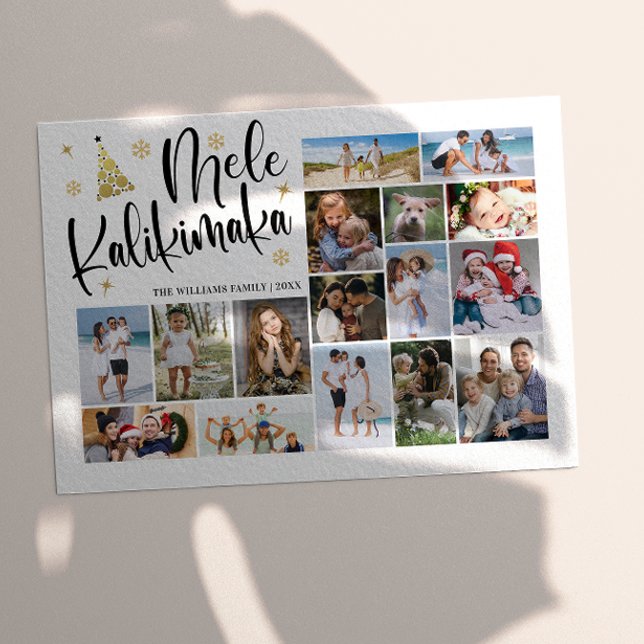 Mele Kalikimaka Modern Photo Collage Hawaiian (Skapare uppladdad)