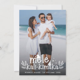 Mele Kalikimaka Modern Photo Hawaiian Helgdag Card Julkort