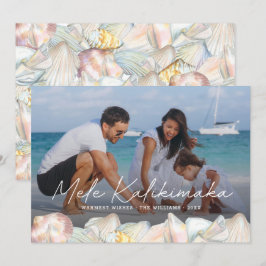 Mele Kalikimaka Modern Photo Hawaiian Julkort