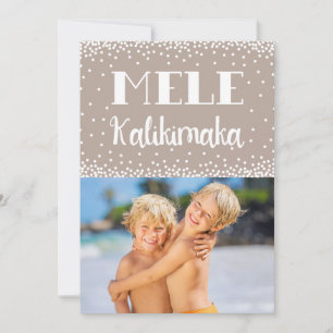 Mele Kalikimaka Modern Tan-julfoto Julkort