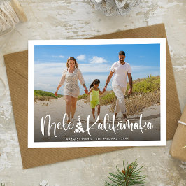 Mele Kalikimaka Modernt foto Hawaiianskt firande Vykort