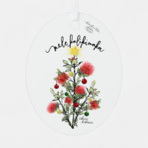 Mele Kalikimaka "Ohi'a Lehua Metall Ornament