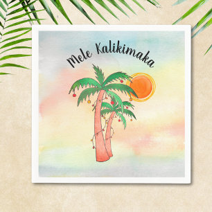 Mele Kalikimaka Palmträd Servetter