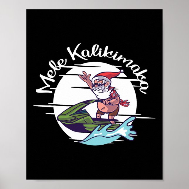 Mele Kalikimaka Pappa Mele Jet Ski jul Poster (Framsidan)