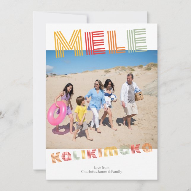 Mele Kalikimaka Personlig jul Julkort (Framsida)