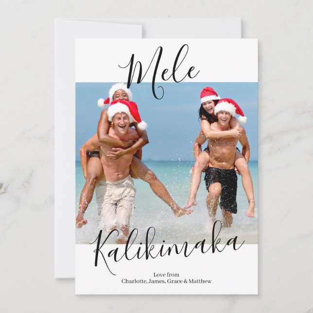 Mele Kalikimaka Personlig jul Julkort (Framsida)