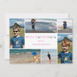 Mele Kalikimaka Photo Collage Card för jul Julkort