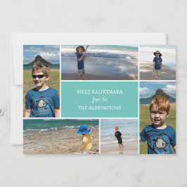 Mele Kalikimaka Photo Collage Card för jul Julkort