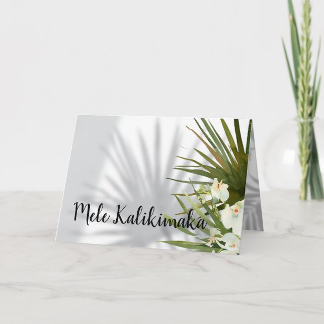 Mele Kalikimaka Photo Hawaiian jul Hälsning Helgkort (Framsida)