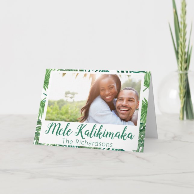 Mele Kalikimaka Photo jul Card Helgkort (Framsida)