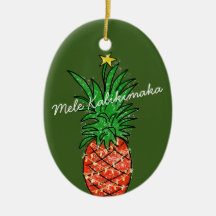 Mele Kalikimaka Pineapple Hawaii Julgran
