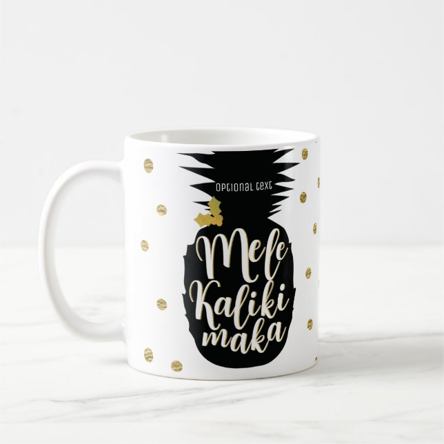 Mele Kalikimaka Pineapple Jul Anpassad Högtid Kaffemugg (Vänster)