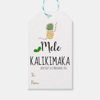Mele Kalikimaka Pineapple jul Gift Märkre Presentetikett