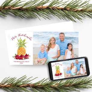 Mele Kalikimaka Pineapple jul Photo Julkort