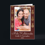 Mele Kalikimaka Pineapple julfotoport Helgkort<br><div class="desc">Mele Kalikimaka Faux Foil Guld och Burgundy Pineapple jul Burgundy Photo Card. Detta hawaiiska julkort är perfekt för ett tropiskt julkort.</div>