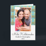 Mele Kalikimaka Pineapple julfotoport Helgkort<br><div class="desc">Mele Kalikimaka Faux Foil Guld och Aqua Blue Pineapple jul Aqua Blue Photo Card. Detta hawaiiska julkort är perfekt för ett tropiskt julkort.</div>