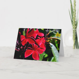 Mele Kalikimaka Plumeria Helgkort