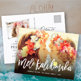 Mele Kalikimaka Push Script-julfoto Helg Vykort