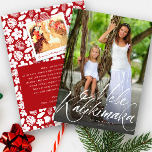 Mele Kalikimaka Push Script-julfoto Julkort