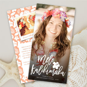 Mele Kalikimaka Push Script-julfoto Julkort