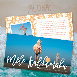 Mele Kalikimaka Push Script-julfoto Julkort
