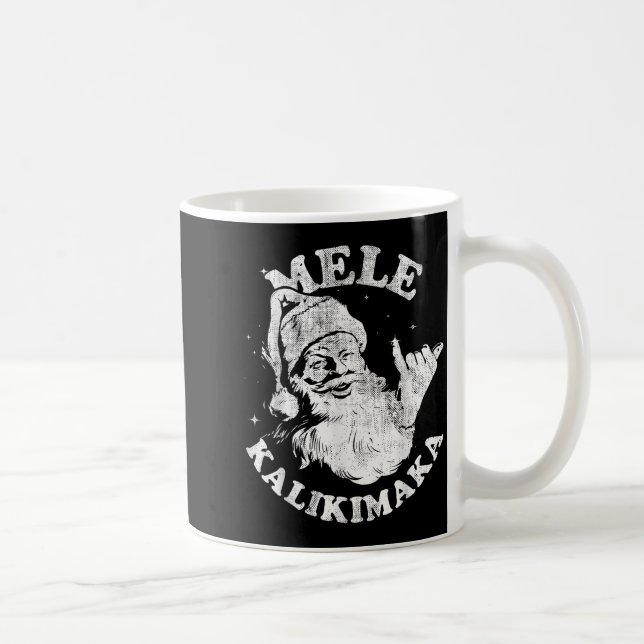 Mele Kalikimaka Retro Hawaii Santa Aloha Christmas Kaffemugg (Höger)