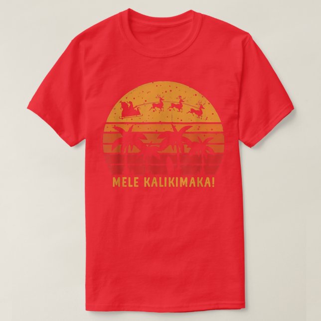 Mele Kalikimaka Retro Hawaiian Christmas Family Va T Shirt (Design framsida)