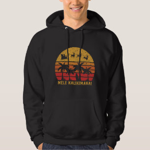 Mele Kalikimaka Retro Hawaiian julfamilj Va Hoodie