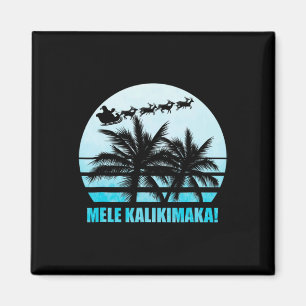 Mele Kalikimaka Retro Hawaiian julfamilj Va Magnet