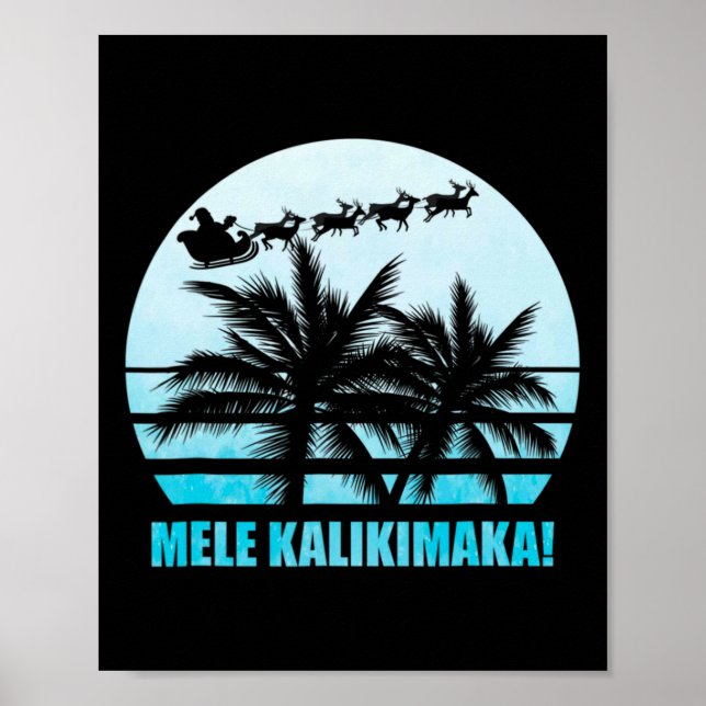 Mele Kalikimaka Retro Hawaiian julfamilj Va Poster (Framsidan)