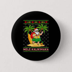 Mele Kalikimaka Retro Santa Shaka Hawaii Ful jul Knapp