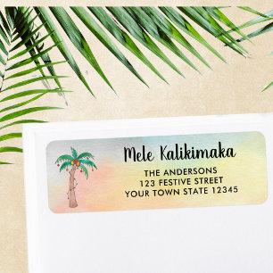 Mele Kalikimaka Returadress Etikett