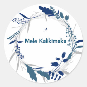Mele Kalikimaka Runt Klistermärke