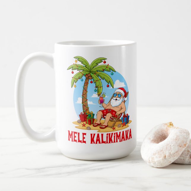 Mele Kalikimaka Santa Christmas Kaffemugg (Med munk)