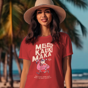 Mele Kalikimaka Santa Flamingo jul Getaway T Shirt