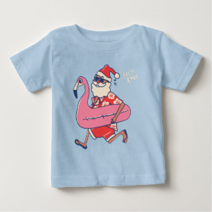 Mele Kalikimaka Santa Flamingo jul Getaway T Shirt