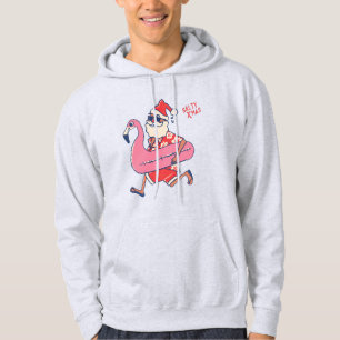 Mele Kalikimaka Santa Flamingo jul Getaways Hoodie