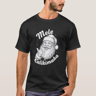Mele Kalikimaka Santa Shaka Hawaiiansk Jul Pojke T Shirt
