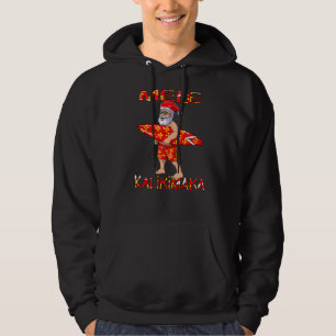 Mele Kalikimaka Santa Surfing jul i juli Su Hoodie