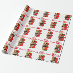 Mele Kalikimaka Santa Tiki Presentpapper