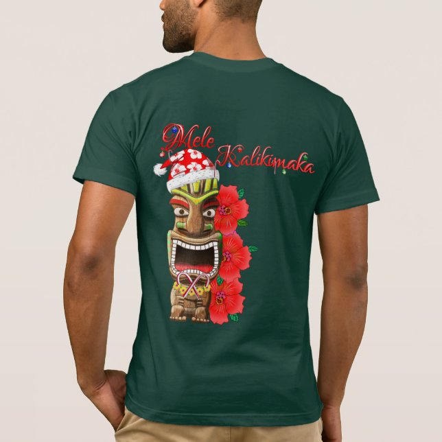 Mele Kalikimaka Santa Tiki Tee (Baksida)