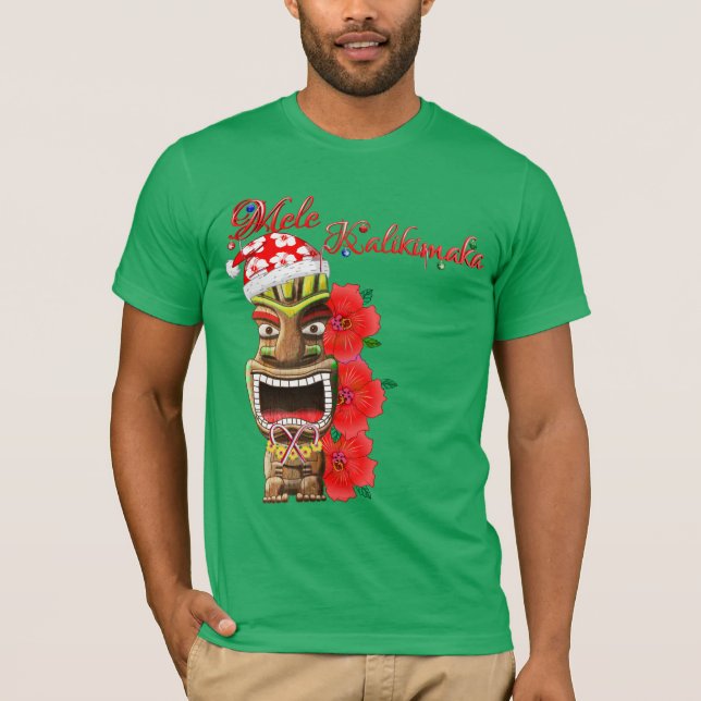 Mele Kalikimaka Santa Tiki Tröja (Framsida)