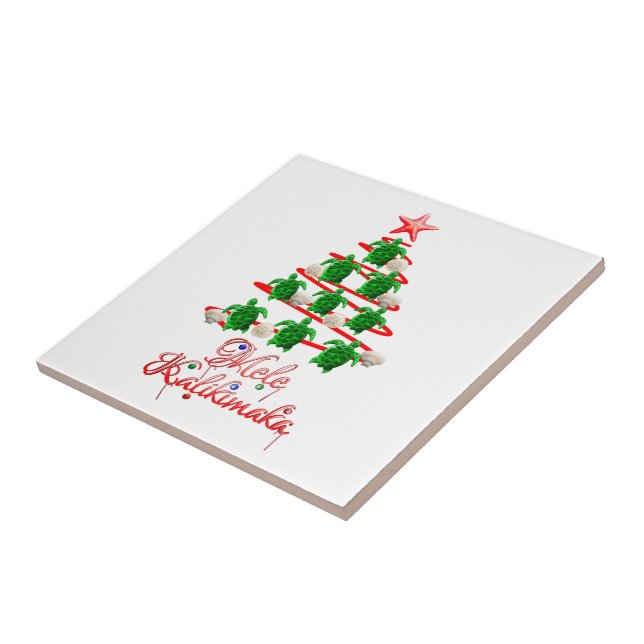 Mele Kalikimaka Sea Turtles Kakelplatta (Sidan)